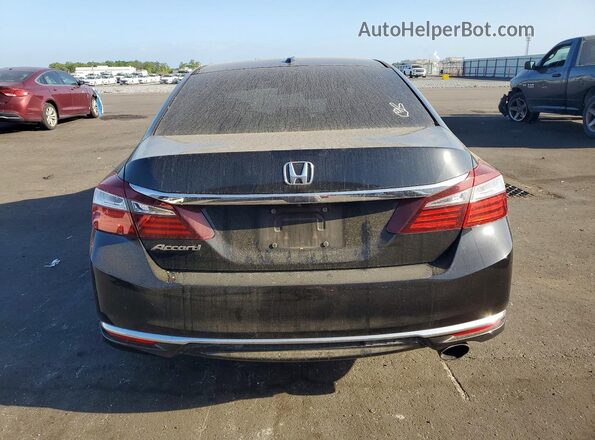 1HGCR2F74GA025296 2016 HONDA ACCORD Black Вид ззаду
