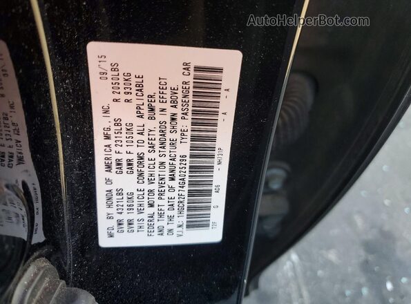 1HGCR2F74GA025296 2016 HONDA ACCORD Black Вид підкапотного простору