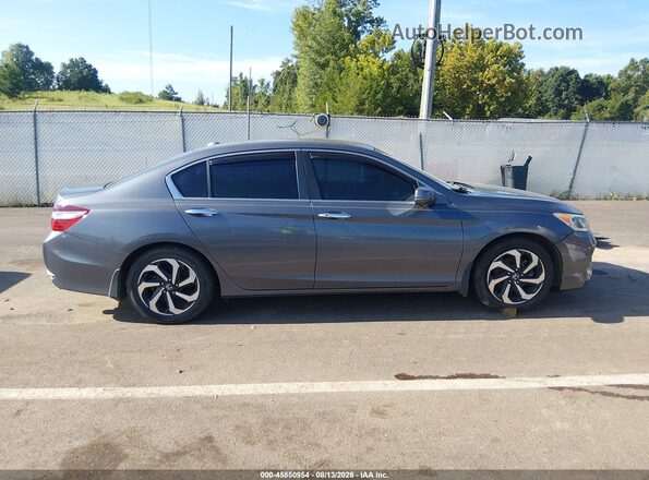 1HGCR2F74HA013666 2017 HONDA ACCORD Gray Rear interior view