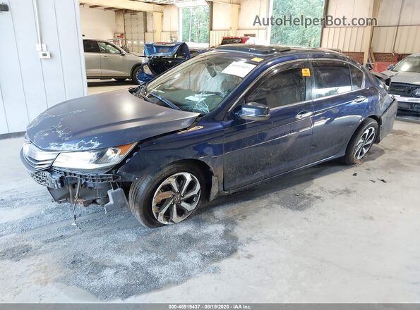 1HGCR2F75GA178558 2016 HONDA ACCORD Blue Przód lewy
