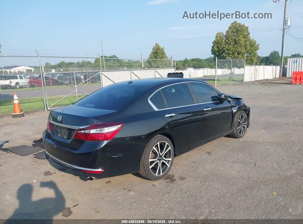 1HGCR2F76GA021850 2016 HONDA ACCORD Black Задня права чверть