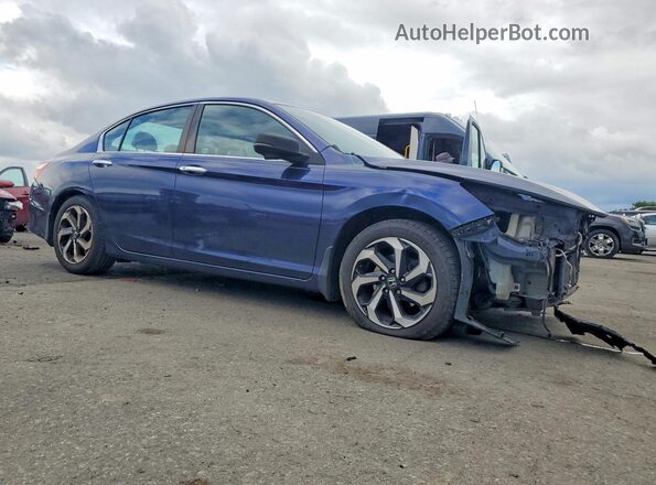 1HGCR2F78HA012102 2017 HONDA ACCORD Blue Передня права чверть