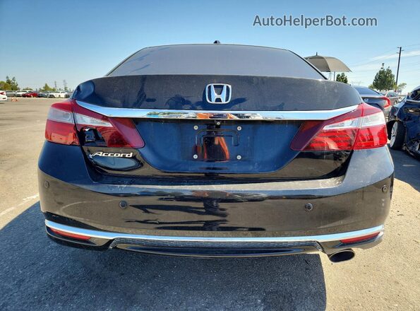 1HGCR2F79GA091570 2016 HONDA ACCORD Black Вид ззаду