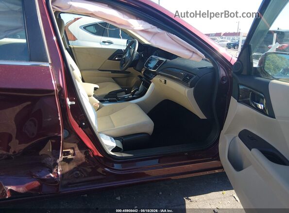1HGCR2F79GA105368 2016 HONDA ACCORD Burgundy Widok wnętrza z przodu