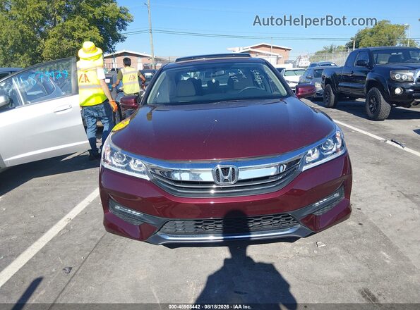 1HGCR2F79GA105368 2016 HONDA ACCORD Burgundy Widok deski rozdzielczej