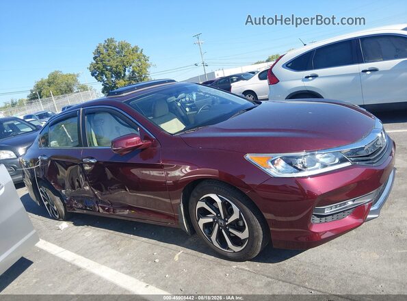 1HGCR2F79GA105368 2016 HONDA ACCORD Burgundy Widok zestawu wskaźników