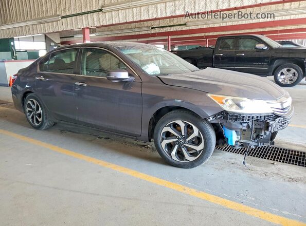 1HGCR2F79GA111123 2016 HONDA ACCORD Gray Delantero derecho