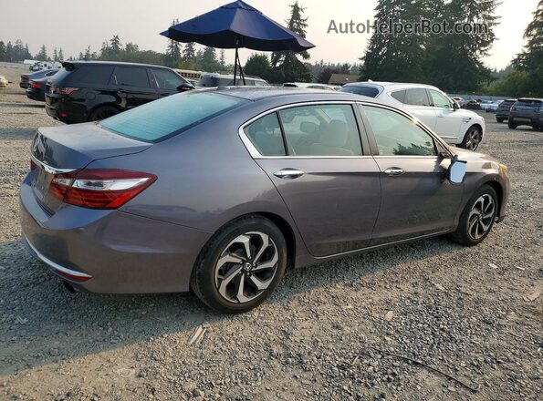 1HGCR2F79GA206085 2016 HONDA ACCORD Gray Trasero derecho