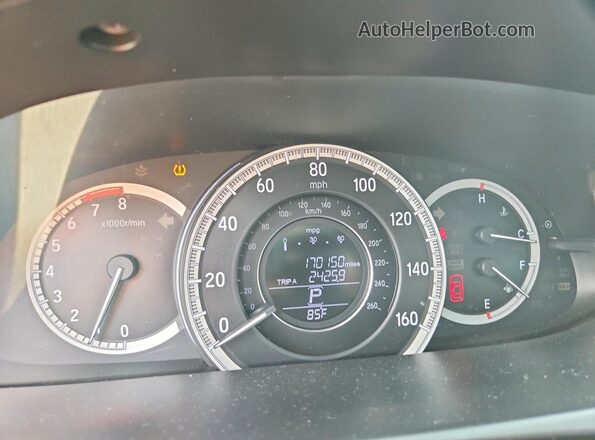 1HGCR2F79HA218562 2017 HONDA ACCORD Серебряный Вид щитка приборов