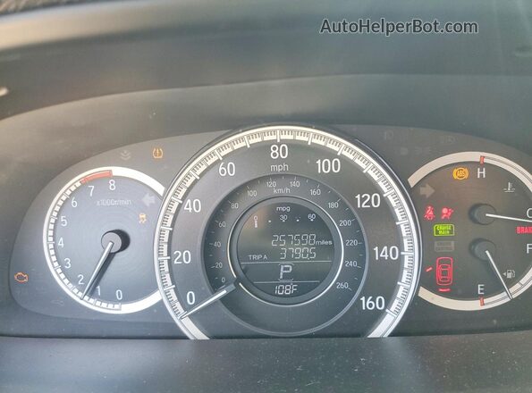 1HGCR2F7XGA025271 2016 HONDA ACCORD Black ხელსაწყოთა პანელის ხედი