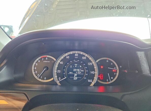 1HGCR2F7XHA151809 2017 HONDA ACCORD Silver Вид щитка приладів