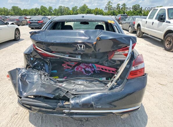 1HGCR2F81HA136995 2017 HONDA ACCORD Black უკანა ხედი