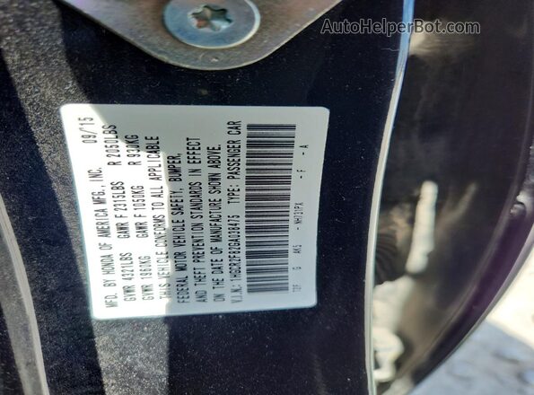 1HGCR2F82GA038475 2016 HONDA ACCORD Black Engine compartment view