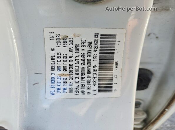 1HGCR2F82GA055714 2016 HONDA ACCORD White Widok komory silnika