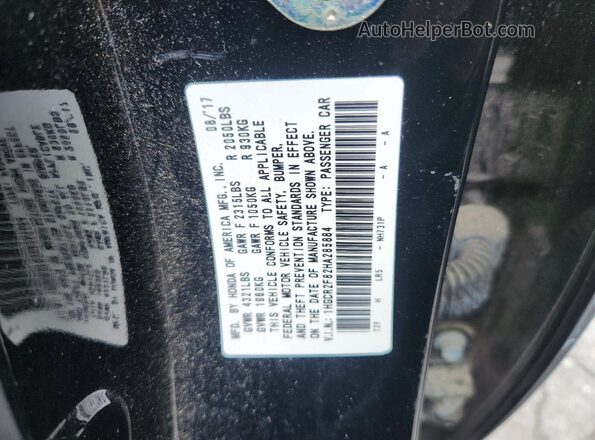 1HGCR2F82HA285884 2017 HONDA ACCORD Black Շարժիչի բաժամունքի տեսք