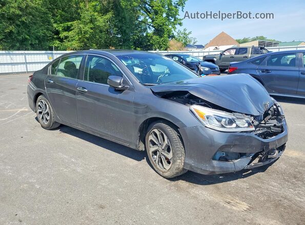 1HGCR2F82HA299669 2017 HONDA ACCORD Gray Przód prawy