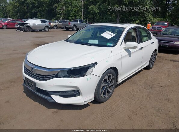 1HGCR2F83GA001855 2016 HONDA ACCORD Белый Передняя левая четверть
