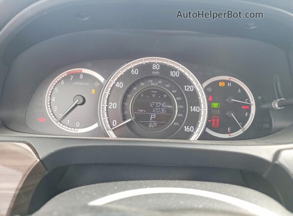 1HGCR2F83GA009910 2016 HONDA ACCORD Gray Widok zestawu wskaźników