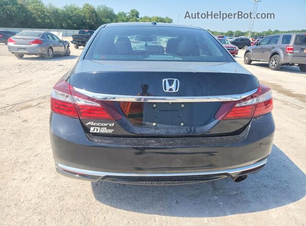 1HGCR2F83HA116490 2017 HONDA ACCORD Black Rear view