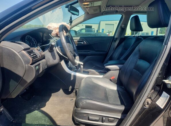 1HGCR2F83HA116490 2017 HONDA ACCORD Black Front interior view