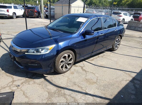 1HGCR2F83HA184952 2017 HONDA ACCORD Dark Blue წინა მარცხენა ხედი სამი მეოთხედიდან