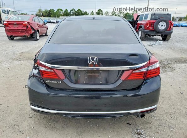 1HGCR2F84GA096359 2016 HONDA ACCORD Black უკანა ხედი
