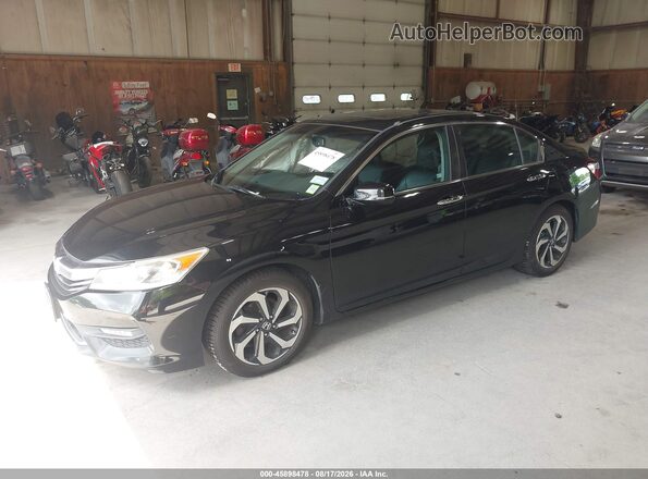 1HGCR2F84HA045722 2017 HONDA ACCORD Black Przód lewy
