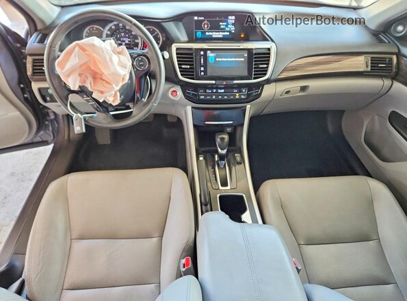 1HGCR2F85GA054802 2016 HONDA ACCORD Gray წინა პანელის ხედი