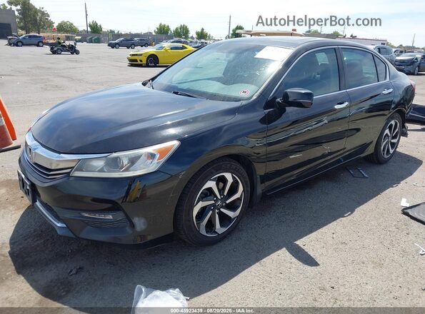 1HGCR2F85GA063323 2016 HONDA ACCORD Black Առջևի ձախ երեք քառորդ տեսարան