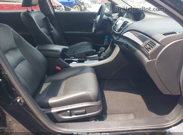 1HGCR2F85GA082938 2016 HONDA ACCORD Черный Вид салона спереди