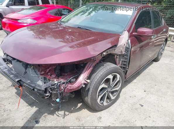 1HGCR2F85HA046961 2017 HONDA ACCORD Burgundy Առջևի ձախ երեք քառորդ տեսարան