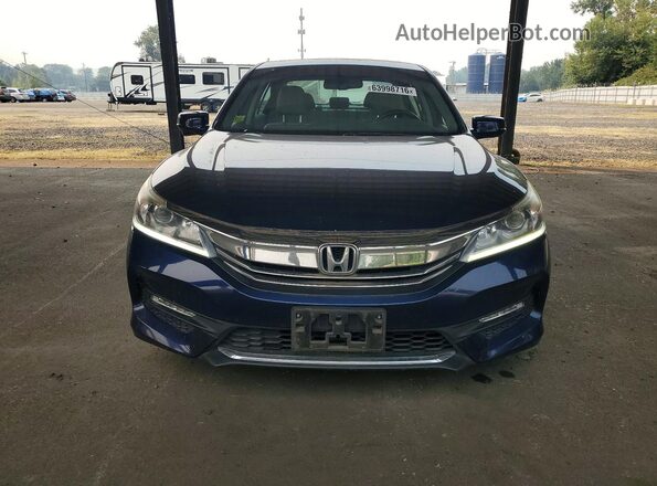 1HGCR2F85HA112196 2017 HONDA ACCORD Blue Front view