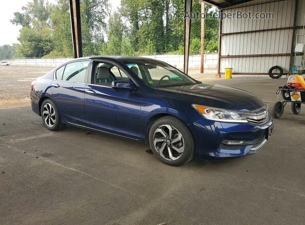 1HGCR2F85HA112196 2017 HONDA ACCORD Blue Front right
