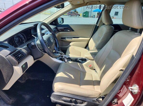1HGCR2F86GA008105 2016 HONDA ACCORD Maroon წინა სალონის ხედი