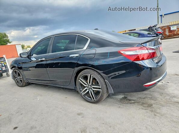 1HGCR2F86GA014308 2016 HONDA ACCORD Черный Задняя левая четверть