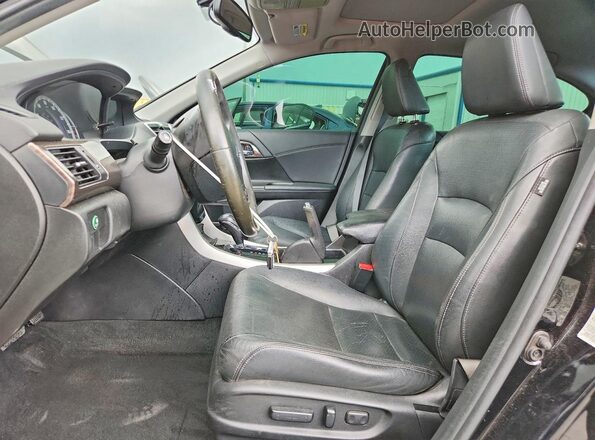 1HGCR2F86GA014308 2016 HONDA ACCORD Черный Вид салона спереди