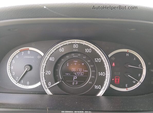 1HGCR2F86GA079904 2016 HONDA ACCORD Gray Widok tylnych siedzeń