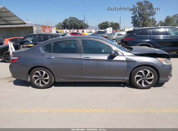 1HGCR2F86GA128762 2016 HONDA ACCORD Gray Вид задньої частини салону
