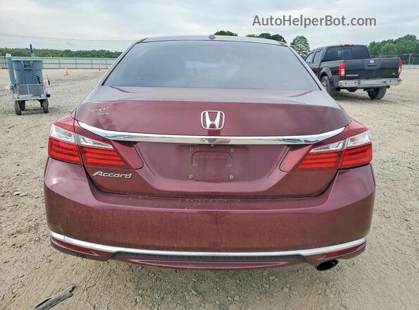 1HGCR2F86HA056298 2017 HONDA ACCORD Burgundy Вид ззаду