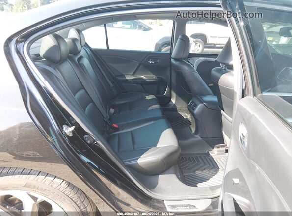 1HGCR2F87GA004810 2016 HONDA ACCORD Black Widok naklejki z numerem VIN