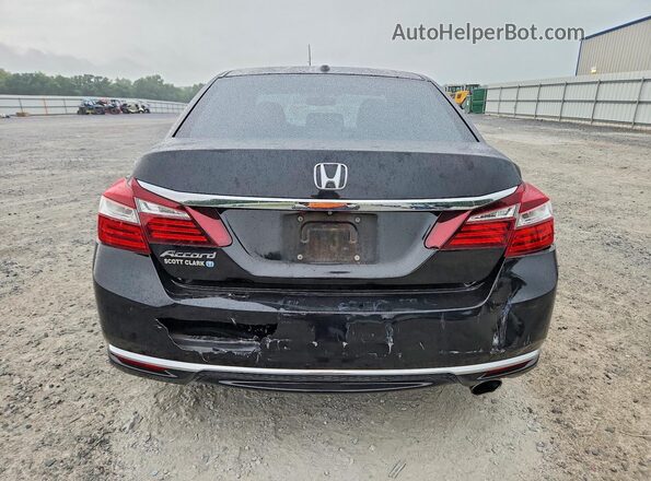 1HGCR2F87HA221193 2017 HONDA ACCORD Black Вид ззаду