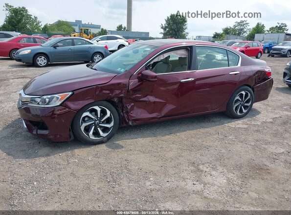 1HGCR2F88GA094484 2016 HONDA ACCORD Burgundy Vista tres cuartos delantera izquierda