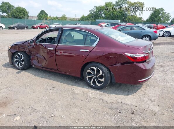 1HGCR2F88GA094484 2016 HONDA ACCORD Burgundy Trasero izquierdo