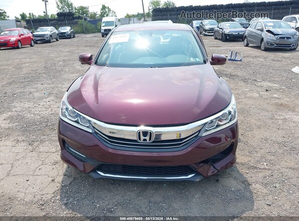 1HGCR2F88GA094484 2016 HONDA ACCORD Burgundy Vista del salpicadero