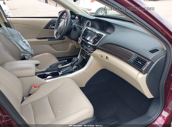1HGCR2F88GA094484 2016 HONDA ACCORD Burgundy Vista interior delantera