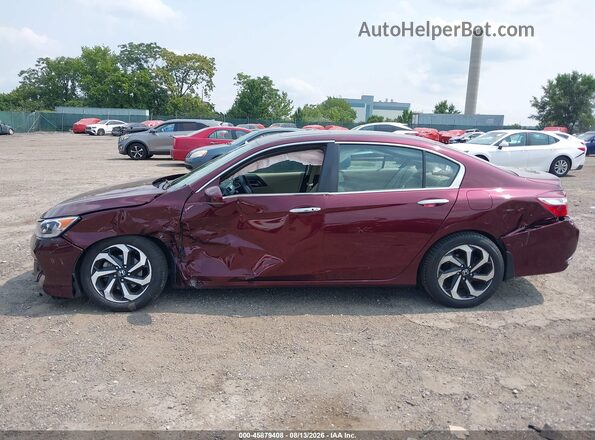 1HGCR2F88GA094484 2016 HONDA ACCORD Burgundy Vista interior trasera