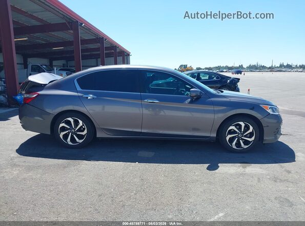1HGCR2F88GA113292 2016 HONDA ACCORD Gray Вид задньої частини салону