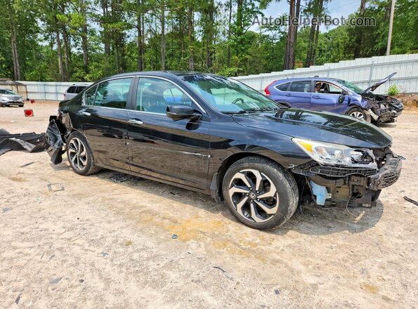 1HGCR2F88HA054584 2017 HONDA ACCORD Black Delantero derecho
