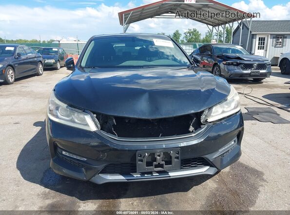 1HGCR2F89GA194593 2016 HONDA ACCORD Black Սալոնի հետևի տեսք