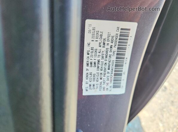 1HGCR2F8XGA014005 2016 HONDA ACCORD Blue Շարժիչի բաժամունքի տեսք